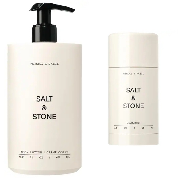 New Salt & Stone BUNDLE Neroli and Basil Body Lotion & Deodorant